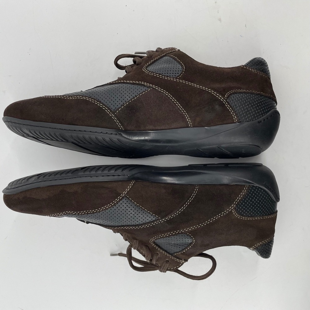Toschi‎ Sportivo Sneakers Mens 9.5 Brown Suede Leather Italy 8374 Old Money Lux